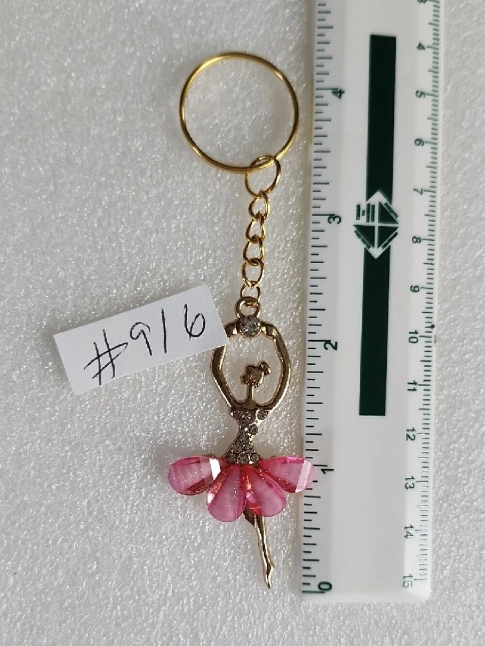 Hand Crafted Pink Ballerina Key & Card Holder Keychain
